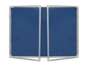 Vitrína s vertikálním otevíráním 120x180cm, filcový modrý vnitřek, se zámkem